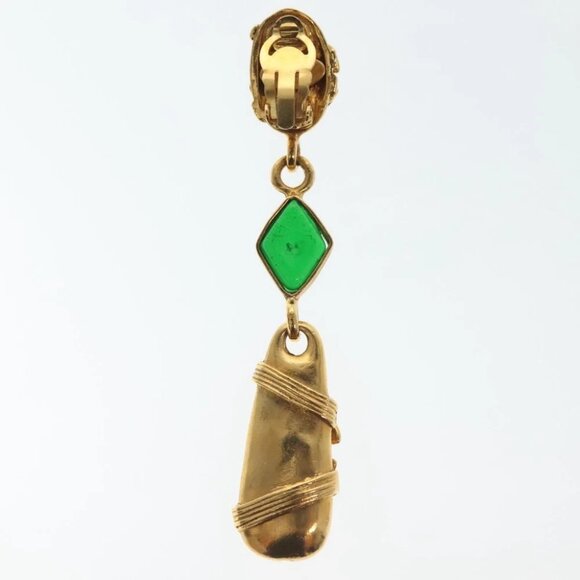 CHANEL COCO Mark Gripoa Earring metal Gold CC Auth BA4542V - Picture 12 of 14